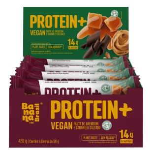 Protein + Pasta de Amendoim e Caramelo Salgado - Caixa com 9un de 50g