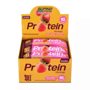 Protein - Barra de proteína -  Morango  - Caixa com 12 un. de 30g