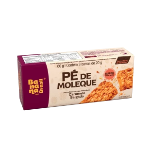 Pé de Moleque - Caramelo Salgado - Caixa com 3un de 20g