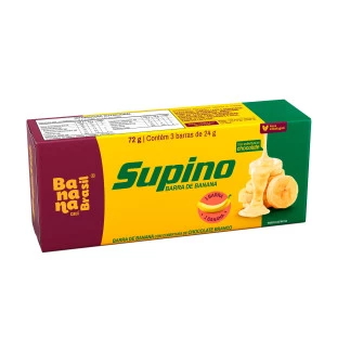 Supino - Banana e Chocolate Branco - Caixa com 3un de 24g