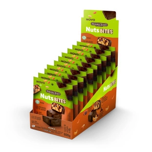 NutsBITES - Chocolate Meio Amargo - Caixa com 10un de 60g