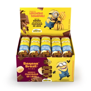 Banana Brasil Kids - Banana e Chocolate ao Leite - Caixa com 20un de 22g