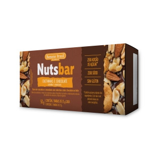 Nutsbar - Castanhas e Chocolate - Caixa com 2un de 25g