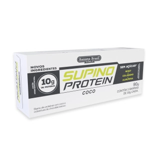 Supino Protein - Coco com Chocolate Branco - Caixa com 3un de 30g