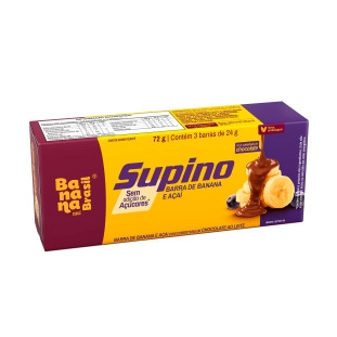 Supino Zero - Banana e Açaí - Caixa com 3un de 24g