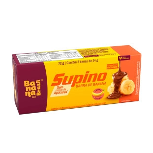 Supino Zero -  Banana e Chocolate ao Leite - Caixa com 3un de 24g