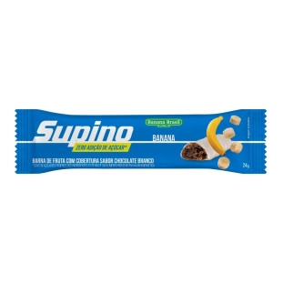 Supino Zero - Banana e Chocolate Branco - Barra de 24g