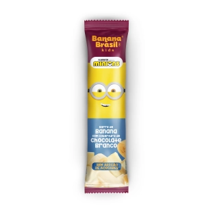 Banana Brasil Kids com cobertura de chocolate branco caixa com 3un de 22g